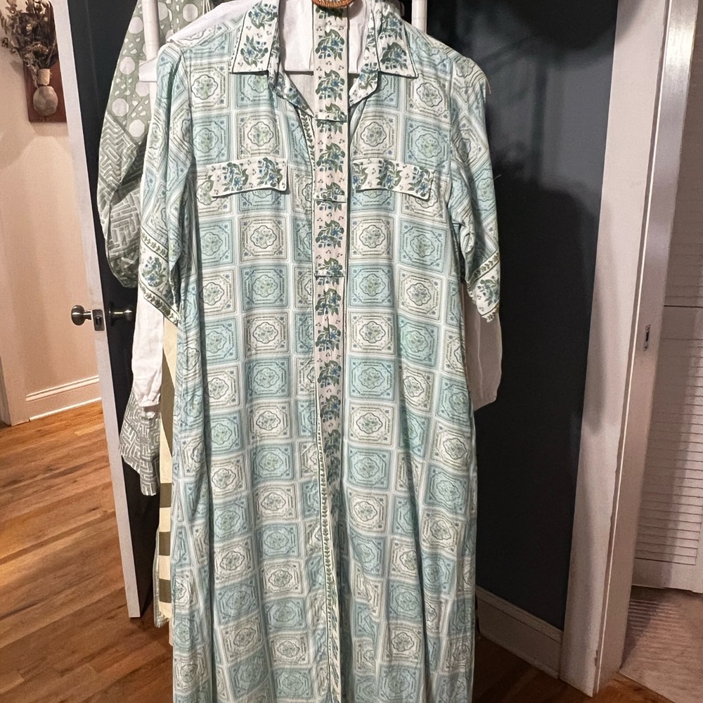 Long Linen Maxi, Rattan Belt